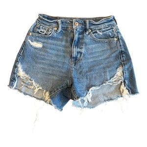 American Eagle Outfitters Ripped Blue Jean Shorts